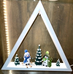 Schwibbbogen Dreieck mit Frosties, groß