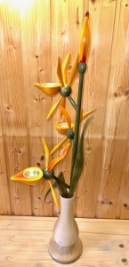Orchidee Vase Orange/Natur Vase