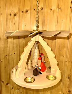 Deckenpyramide Weihnachtsmann Natur, groß