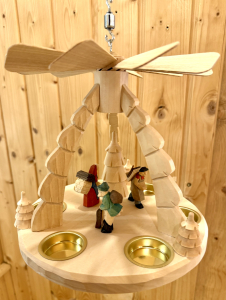 Preview: Deckenpyramide Erzgebirgsfiguren, natur