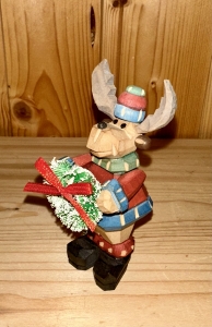 Preview: Elch mit Adventskranz