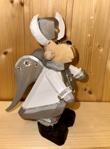 Preview: White Christmas Elch 2024, groß, Engel