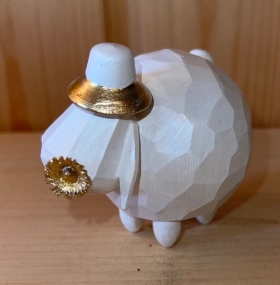 Preview: Schaf White & Gold Edition: Blume groß