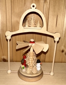 Preview: Wärmespiel zum hängen Weihnachten im Erzgebirge farbig