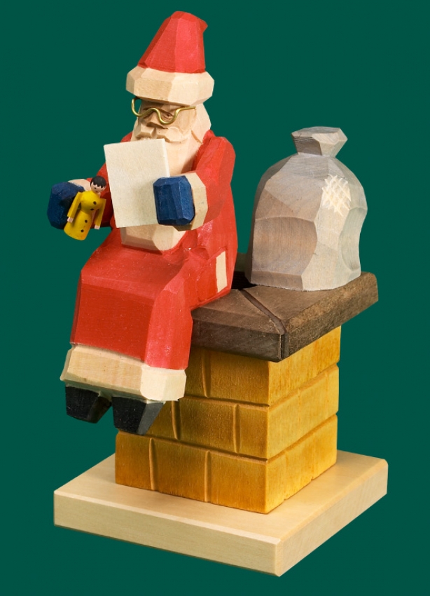 Weihnachtsmann Schornstein klein-Auslaufmodel