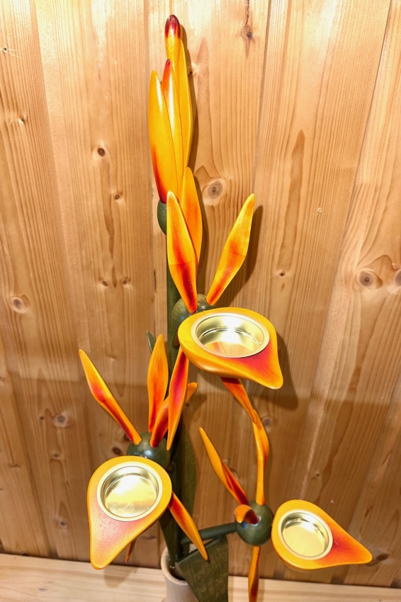 Orchidee Vase Orange/Natur Vase