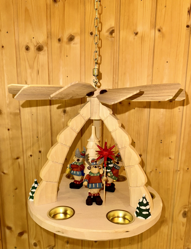 Deckenpyramide Elche Natur, groß