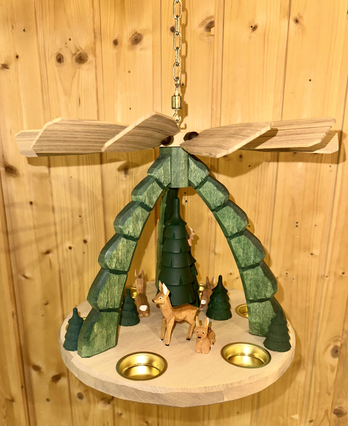 Deckenpyramide Rehe Farbig, groß