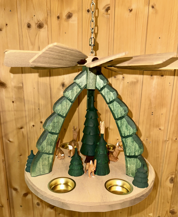 Deckenpyramide Rehe Farbig, groß