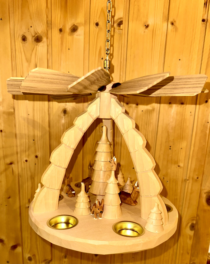 Deckenpyramide Rehe Natur, groß