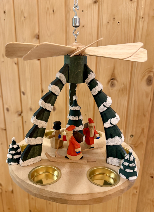 Deckenpyramide Weihnachtsmann, farbig