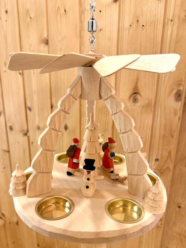 Deckenpyramide Weihnachtsmann, natur