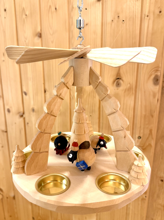 Deckenpyramide Schafe, Natur Bäume