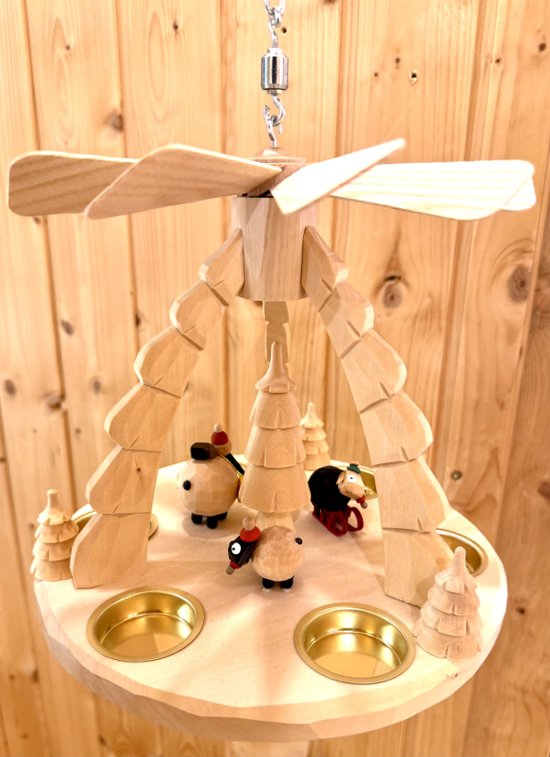 Deckenpyramide Schafe, Natur Bäume