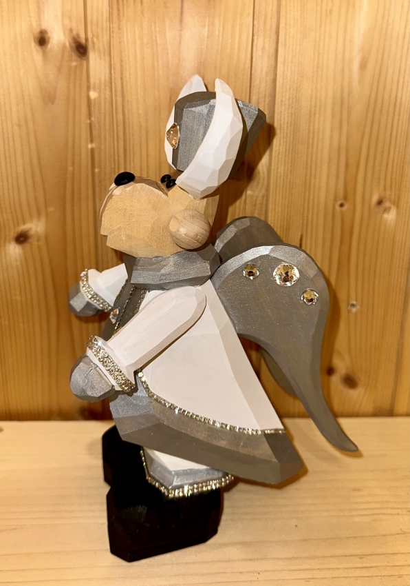 White Christmas Elch 2024, groß, Engel